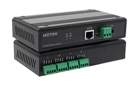 工業TCP/IP網絡轉RS-485/422串口通訊服務器_UT-6804MT 10/100M轉4口RS-485/422串口服務器